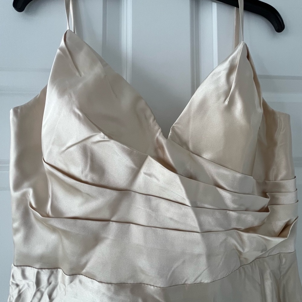 Elegant Cream Satin Dress - Never worn